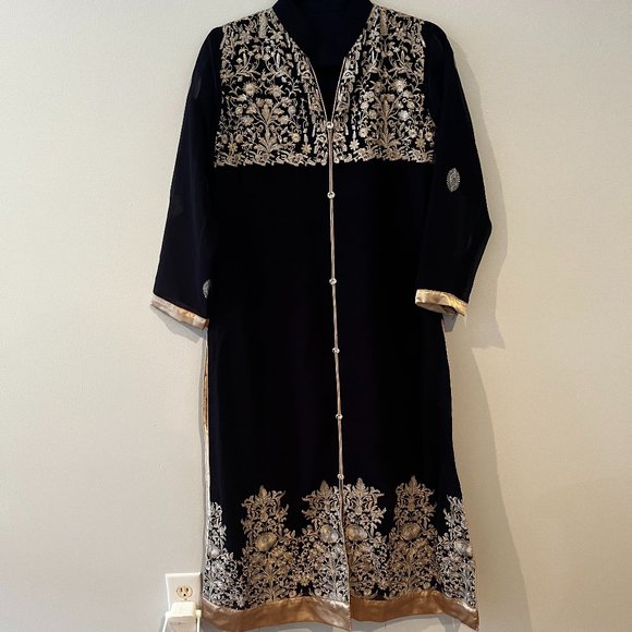 Indian tradition Salwar Kameex suit set , in Dark Blue, size 40 - Picture 2 of 10